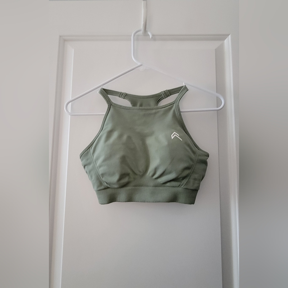 Oner Active Effortless Seamless High Neck Bralette Sage | M